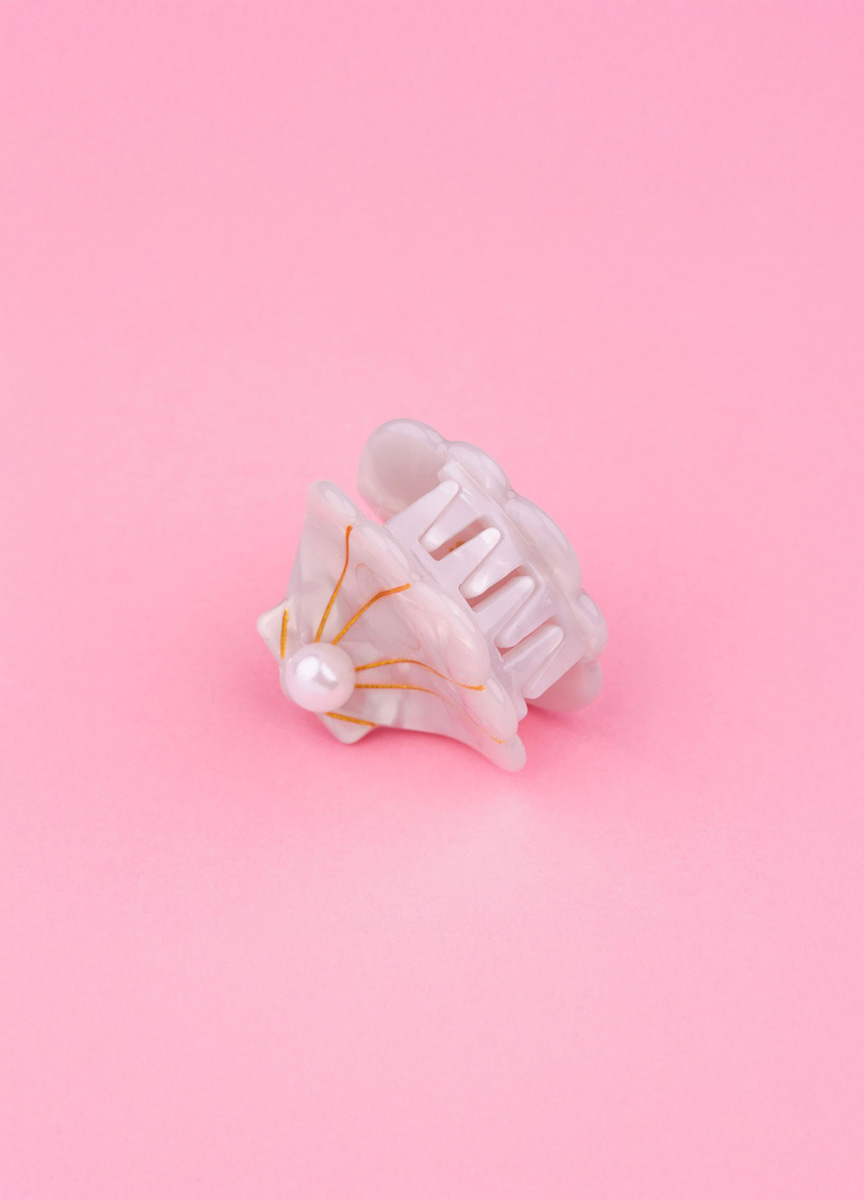 貝殼珍珠迷你髮抓夾